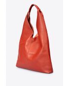 Quinn rote Schultertasche aus Leder - 40 x 5 x 32 cm