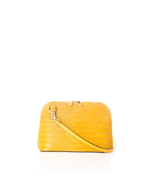1589 tracolla in pelle gialla - 16 x 8 x 17 cm