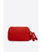 Zirel rode leren schouderriem - 24 x 9 x 15 cm