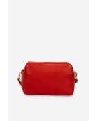 Zirel rode leren schouderriem - 24 x 9 x 15 cm
