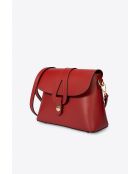 Bandoulière en cuir Thalia rouge - 25 x 9 x 19 cm