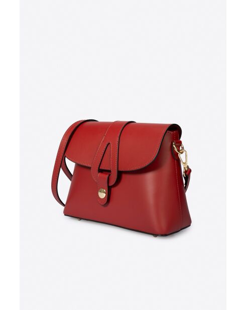 Bandoulière en cuir Thalia rouge - 25 x 9 x 19 cm