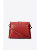 Bandoulière en cuir Thalia rouge - 25 x 9 x 19 cm