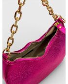 4015 Handtasche aus fuchsiafarbenem Leder - 23 x 9,5 x 12 cm