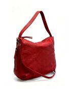 4235 rode leren handtas - 34 x 11 x 28 cm