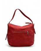 4235 rode leren handtas - 34 x 11 x 28 cm
