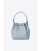Edina Small Celeste leren handtas - 21 x 13 x 20 cm