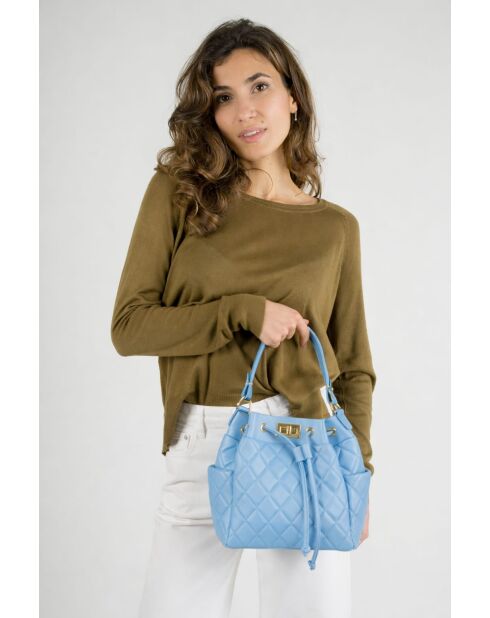 Edina Small Celeste Lederhandtasche - 21 x 13 x 20 cm