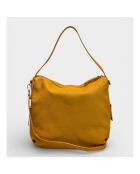 Borsa a mano 4235 in pelle senape - 34 x 11 x 28 cm