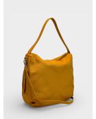 Borsa a mano 4235 in pelle senape - 34 x 11 x 28 cm