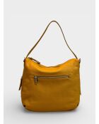 Borsa a mano 4235 in pelle senape - 34 x 11 x 28 cm