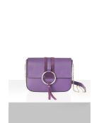 Borsa Bellora in pelle viola - 24 x 9 x 18 cm