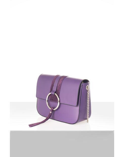Borsa Bellora in pelle viola - 24 x 9 x 18 cm
