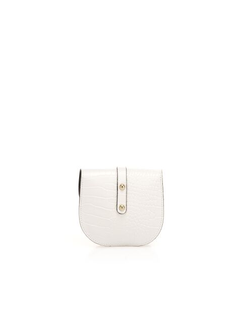 Bandoulière en cuir Luneth blanche - 16 x 4 x 15 cm