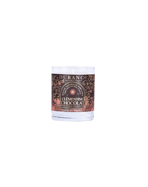 Bougie Naturelle Parfumée Clémentine Chocolat Noël - 180g