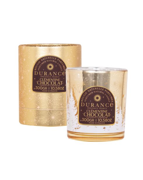 Bougie Naturelle Parfumée Clémentine Chocolat Noël - 300g
