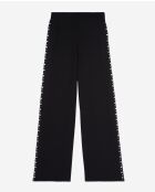 Gebreide broek met zwarte studs