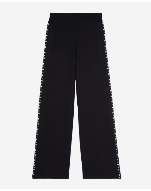 Gebreide broek met zwarte studs