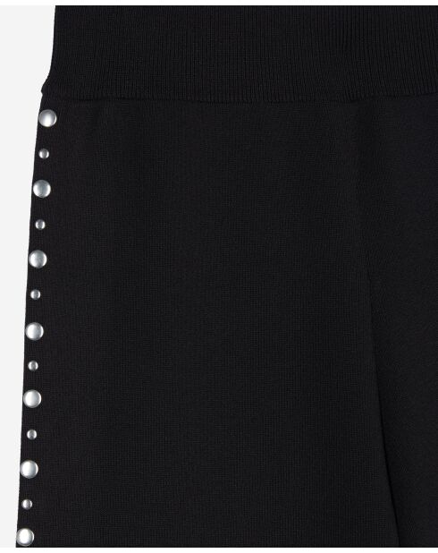 Gebreide broek met zwarte studs