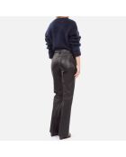 Schwarze Lederhose