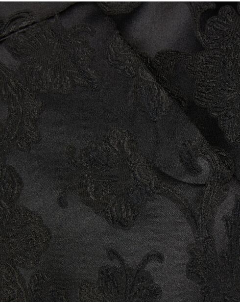 Pantalon de costume taille haute en jacquard black
