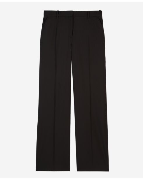 Schwarze Anzughose mit hoher Taille