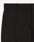 Schwarze Anzughose mit hoher Taille