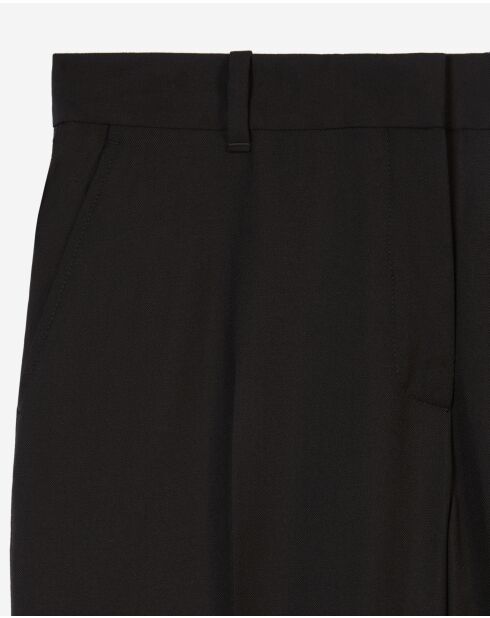 Schwarze Anzughose mit hoher Taille