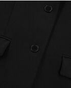 Klassische Jacke mit 2 Knöpfen, schwarzes Detail