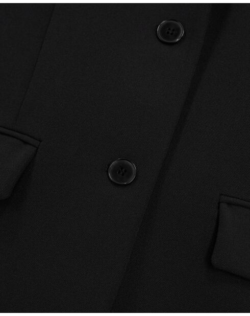 Klassische Jacke mit 2 Knöpfen, schwarzes Detail