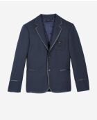 Veste 2 boutons avec gallon + patch dark navy