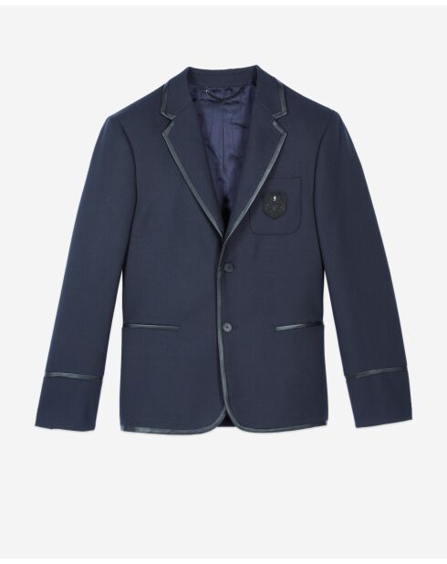 Veste 2 boutons avec gallon + patch dark navy