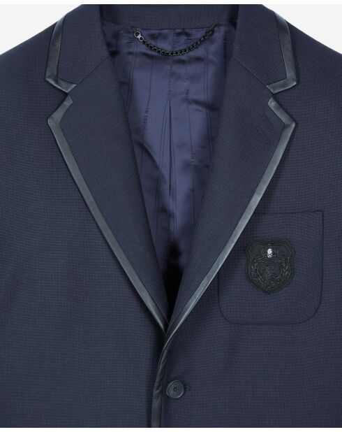 Veste 2 boutons avec gallon + patch dark navy
