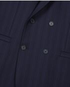 Gerade geschnittene Anzugjacke mit überkreuzten 6 Knöpfen, Doppelschlitz, marineblau