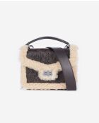 Sac emily small en shearling brown