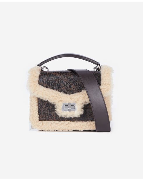 Sac emily small en shearling brown