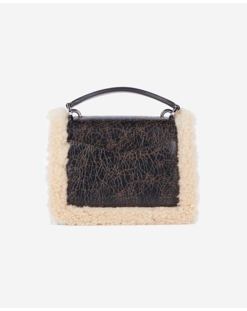 Sac emily small en shearling brown