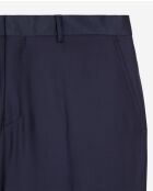 Marineblaue Anzughose mit Satindetails