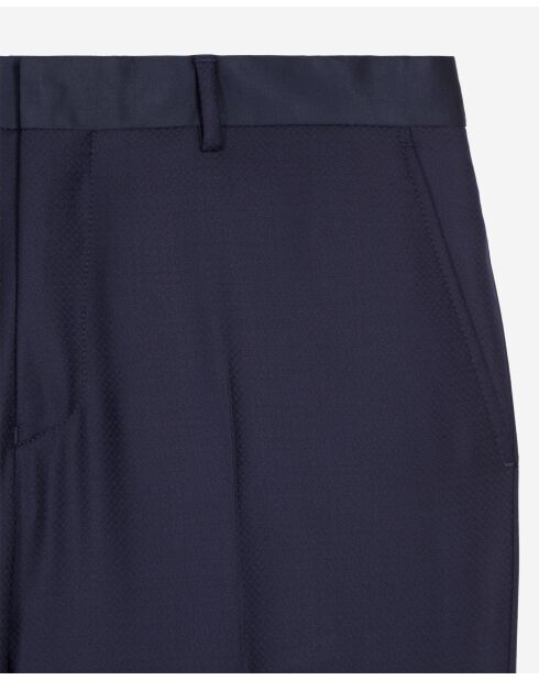 Marineblaue Anzughose mit Satindetails