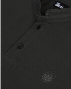 Kurzärmliges Poloshirt mit schwarzer Patchstickerei