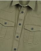 Chemise à manches longues et poches olive night