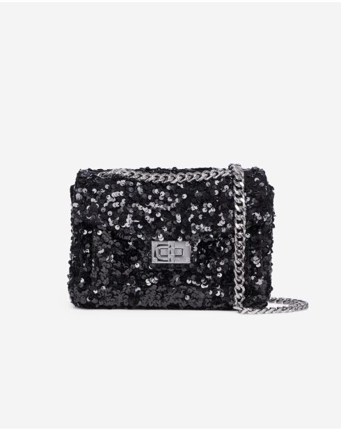 Sac emily small à sequins black