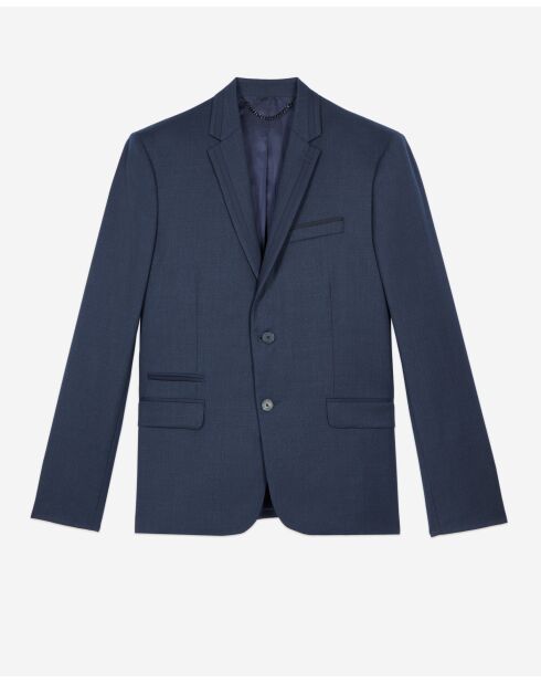 Klassiek colbert met marineblauwe vlechtwerk