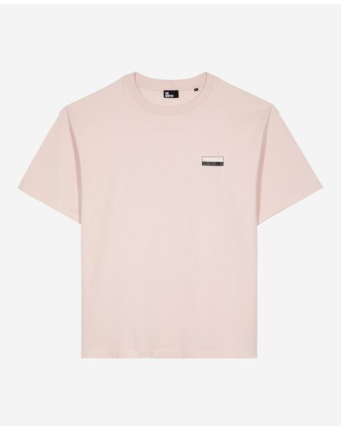 T-shirt manches courtes avec print devant et dos lilas