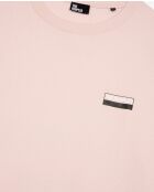 T-shirt manches courtes avec print devant et dos lilas