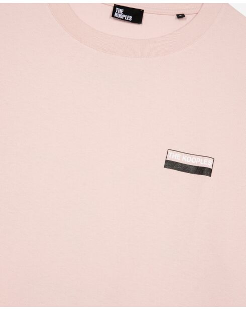 T-shirt manches courtes avec print devant et dos lilas