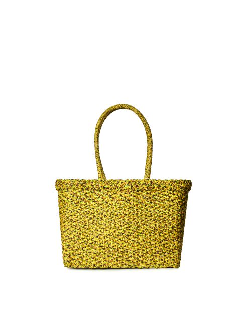 Sac cabas Ayora jaune safran pistache marron caramel