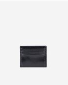 Porte-cartes en cuir avec écusson métallique black