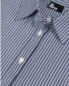 Chemise à manches longues col classique blue white