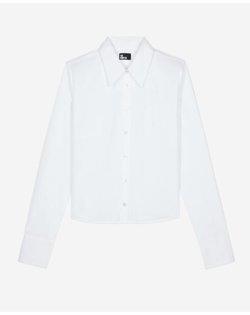 Chemise à manches longues col classique white